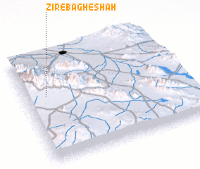 3d view of Zīr-e Bāgh-e Shāh