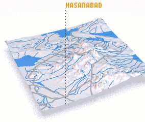 3d view of Ḩasanābād