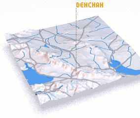 3d view of Deh Chāh