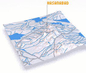 3d view of Ḩasanābād