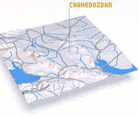 3d view of Chāh-e Dozdān