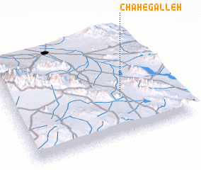 3d view of Chāh-e Galleh