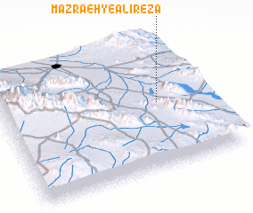 3d view of Mazra‘eh-ye ‘Alīreẕā