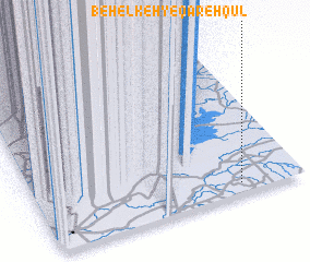 3d view of Behelkeh-ye Qareh Qūl