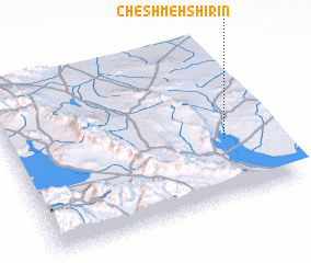 3d view of Cheshmeh Shīrīn