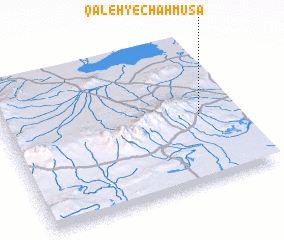 3d view of Qal‘eh-ye Chāh Mūsá