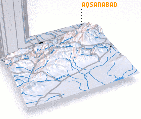 3d view of Āqsanābād