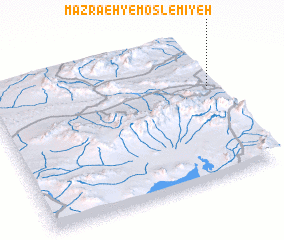 3d view of Mazra‘eh-ye Moslemīyeh