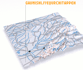 3d view of Gāvmīshlī-ye Qūrchī Tappeh