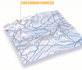 3d view of Cheshmeh-ye Mīrzā