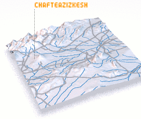 3d view of Chaft-e ‘Azīzkesh