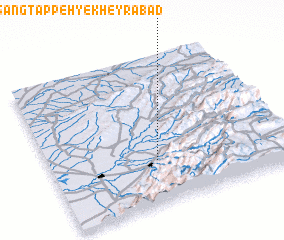 3d view of Sang Tappeh-ye Kheyrābād