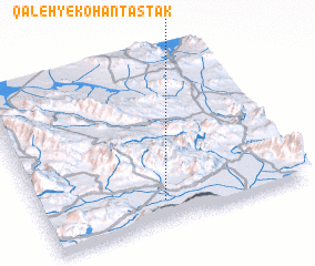 3d view of Qal‘eh-ye Kohan Tastak