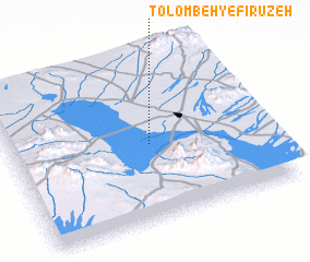 3d view of Tolombeh-ye Fīrūzeh