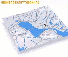 3d view of Emāmzādeh Seyyed Aḩmad