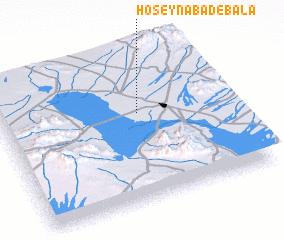 3d view of Ḩoseynābād-e Bālā