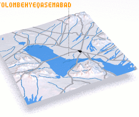 3d view of Tolombeh-ye Qāsemābād
