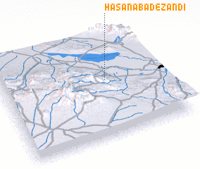 3d view of Ḩasanābād-e Zandī