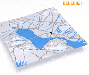 3d view of Deh-e Qāẕī