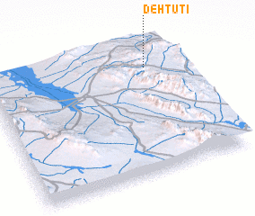 3d view of Deh Ţūţī