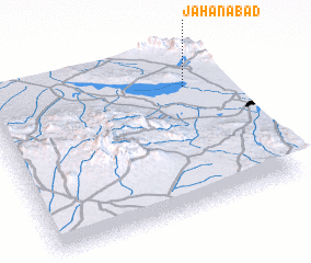 3d view of Jahānābād