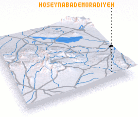 3d view of Ḩoseynābād-e Morādīyeh