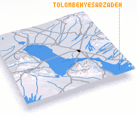3d view of Tolombeh-ye Sarzādeh