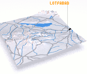 3d view of Loţfābād