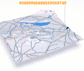 3d view of Moḩammadābād-e Mokhtār