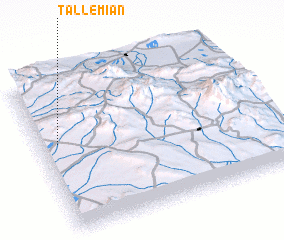 3d view of Tall-e Mīān