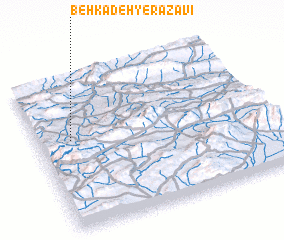 3d view of Behkadeh-ye Raẕavī