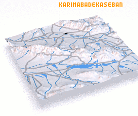 3d view of Karīmābād-e Kāseban