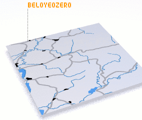 3d view of Beloye Ozero