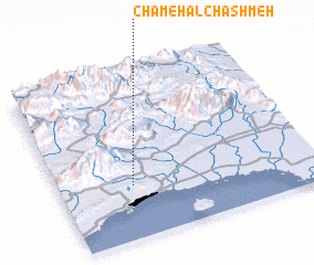 3d view of Cham-e Ḩāl Chashmeh