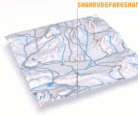 3d view of Shāhrūd-e Fāreghān