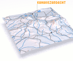 3d view of Kahak-e Zardasht