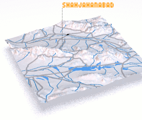 3d view of Shāh Jahānābād