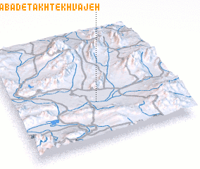 3d view of ‘Alīābād-e Takht-e Khvājeh