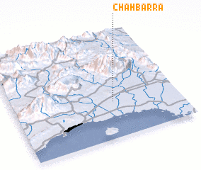 3d view of Chāh Barrā