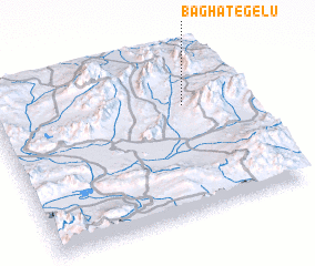 3d view of Bāghāt-e Gelū