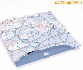 3d view of Gaz Shahnīyeh