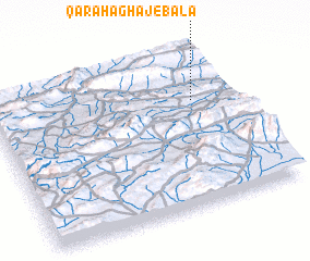 3d view of Qarah Āghāj-e Bālā