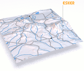 3d view of Esker