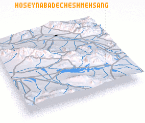 3d view of Ḩoseynābād-e Cheshmehsang