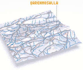 3d view of Qareh Moşallá