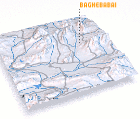 3d view of Bāgh-e Bābā\