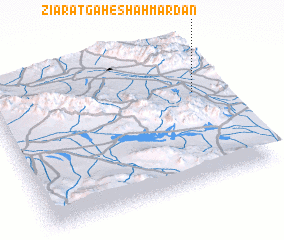 3d view of Zīāratgāh-e Shāhmardān