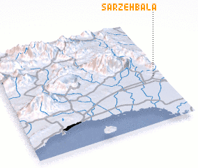 3d view of Sarzeh Bālā