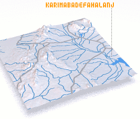 3d view of Karīmābād-e Fahālanj