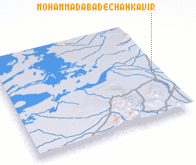 3d view of Moḩammadābād-e Chāh Kavīr